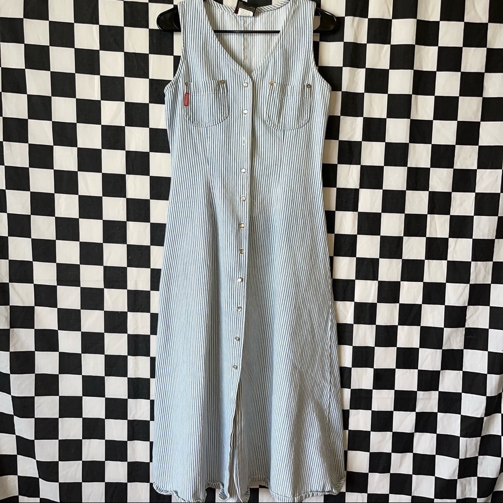 Vintage blue denim dress